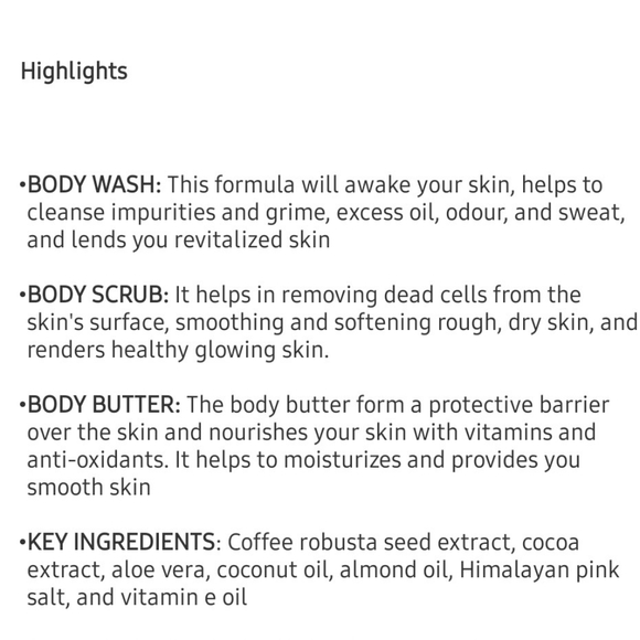 NEW The Beauty Co. Choc. & Coffee Body Wash, Body Scrub & Body Butter Gift Set - Picture 11 of 12